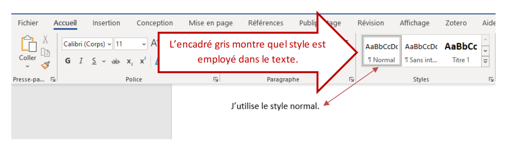 Capture d'écran de Microsoft Word