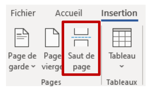 Capture d'écran de Microsoft Word